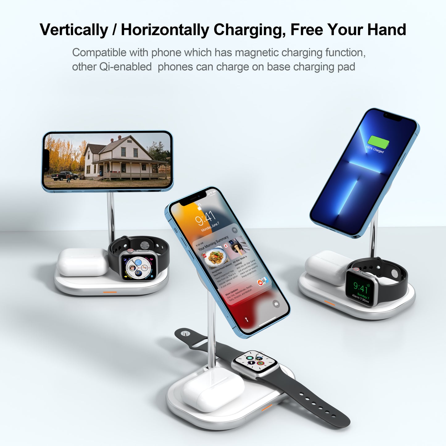 3 IN 1 Magnetic Wireless Charging Station